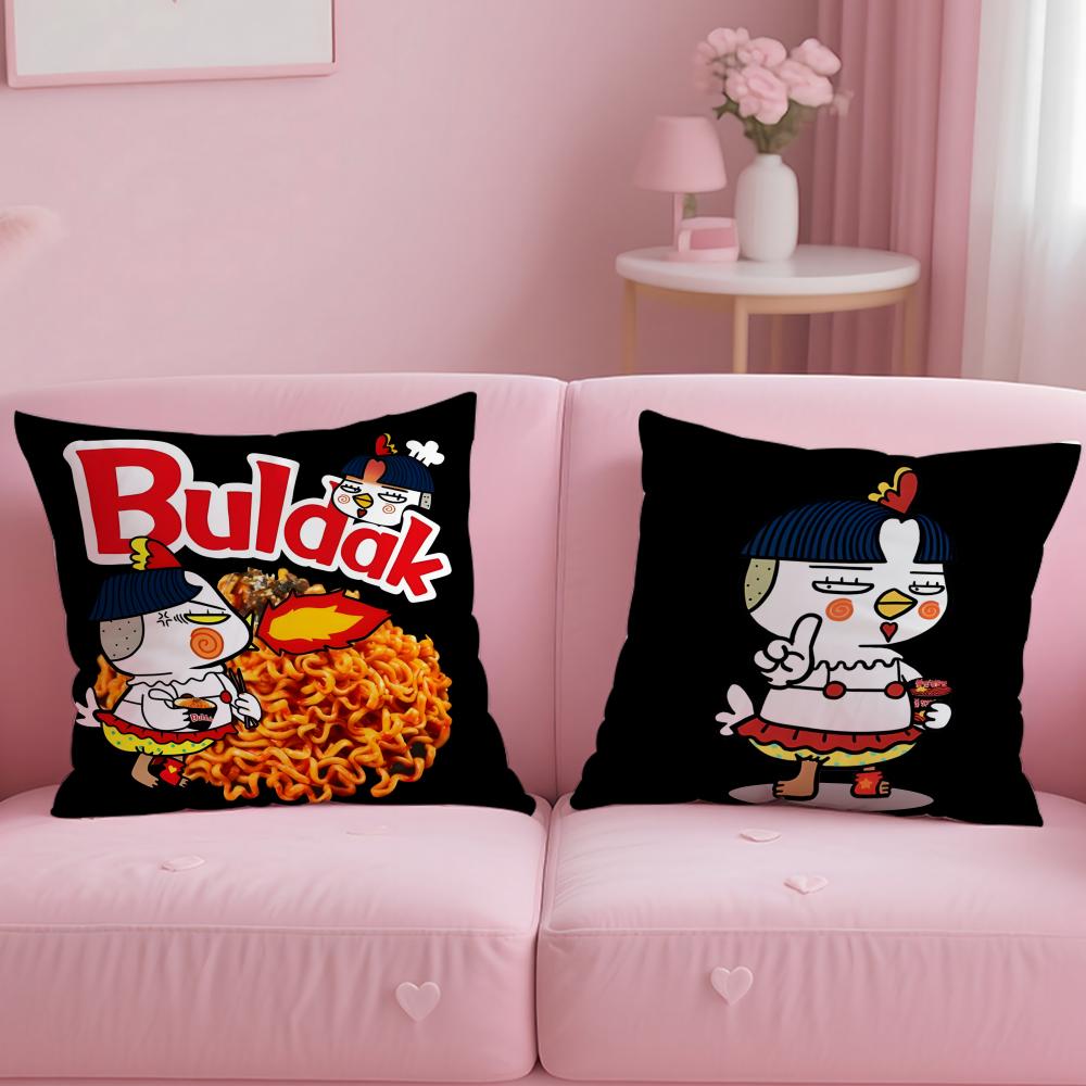 Popularna poduszka Samyang Buldak Ramen Poszewka Miękka i Łatwa do Prania Poszewka na Poduszkę – Wszechstronna na Kanapę, Łóżko, Podróż i do Biura