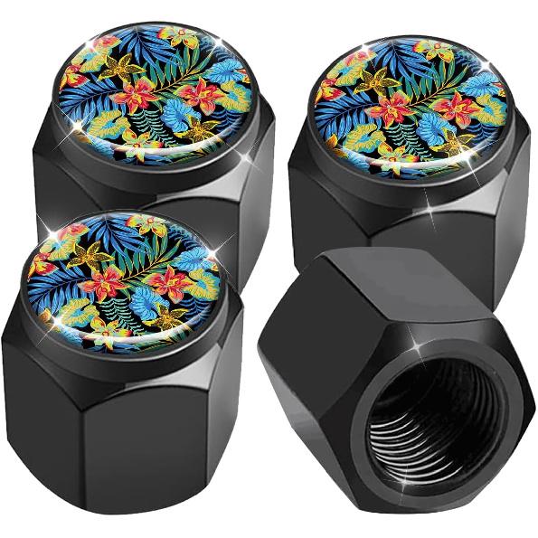 Tire Valve Stem Caps 4 Pack, Car Wheel Stem Caps,Aluminum Air Valve Covers Universal Fit for Cars, SUVs,Trucks, Bikes, and Motorcycles(Vintage n