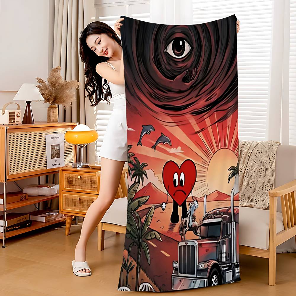 B-Bads B-Bunnys Art Microfiber Printed Beach Towel Mountain Climbing Yoga Beach Swimming Running Absorbent Soft Towel