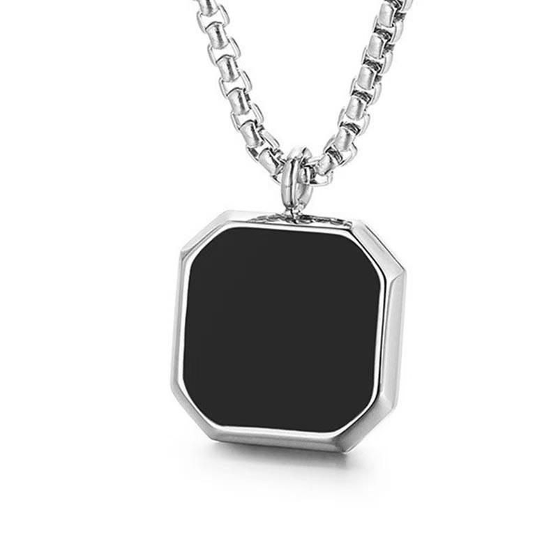 Personalized Color-Changing Stainless Steel Necklace for Men & Women - Custom Photo Christmas Souvenir