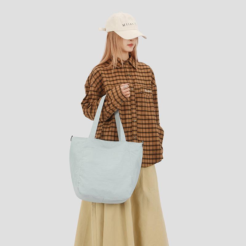Large Capacity Handbag Women's Solid Color Shoulder Bag