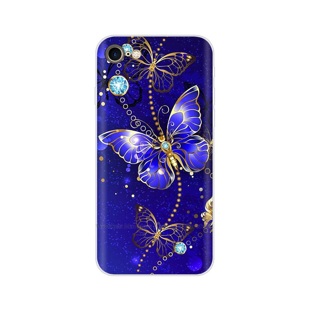 For iPhone SE 2020 Case Soft Clear TPU Painted Back Cover For iPhone SE Silicone Bumper Phone Cases For iPhoneSE Fundas Coque
