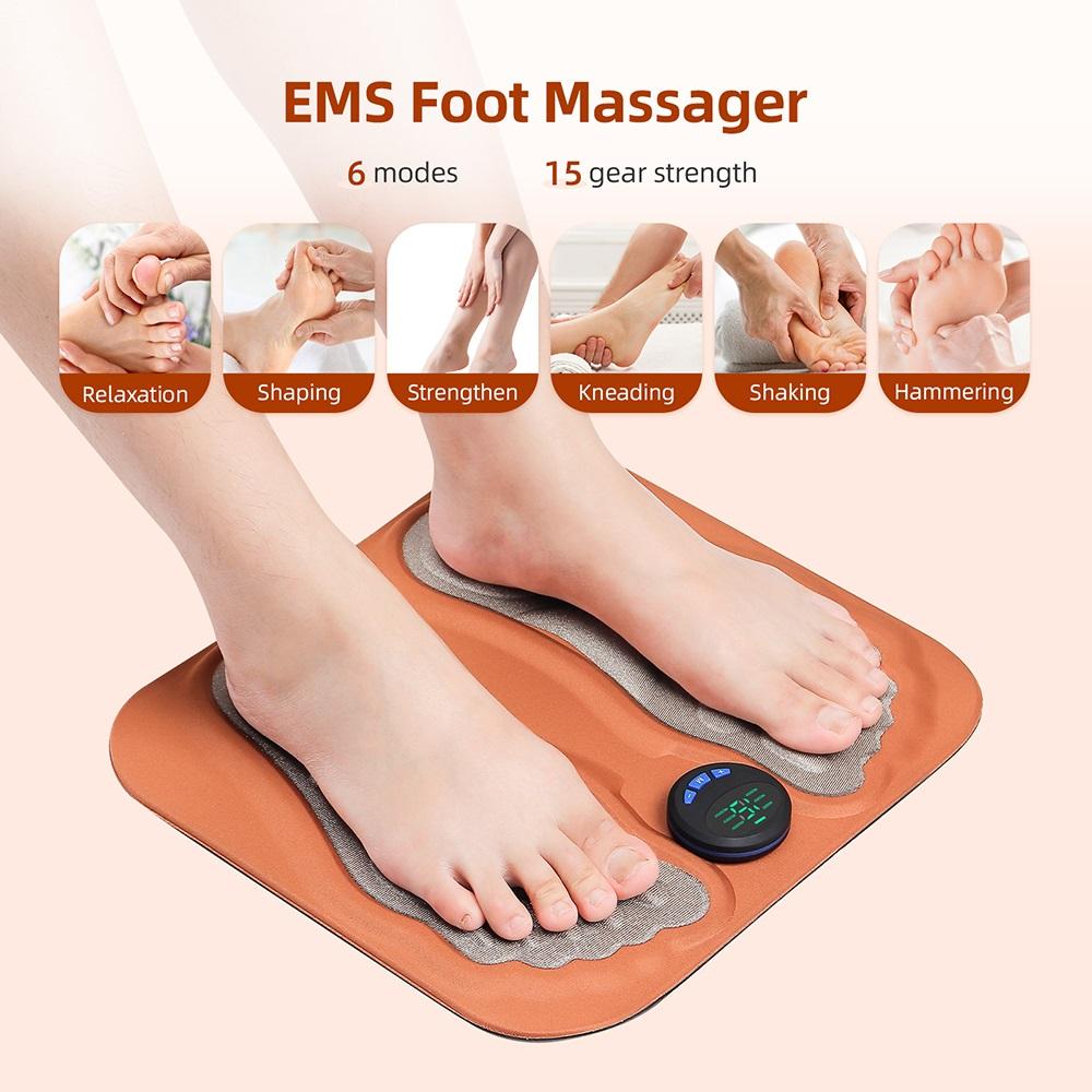 3D Smart Foot Massage Pad Feet Massager USB Rechargeable Fitness Home Improve Blood Circulation Relax Muscles Slim Legs Foot Pad