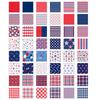 Independence Themed Day Striped Star Balloon Pattern Gift Box Packaging Paper