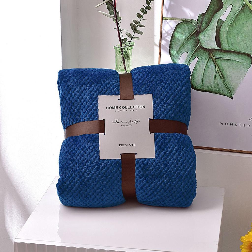 Weiche und kuschelige Popcorn-Waffeldecke Fleece-Überwurf Perfekt für Camping oder Filmabend auf der Couch
