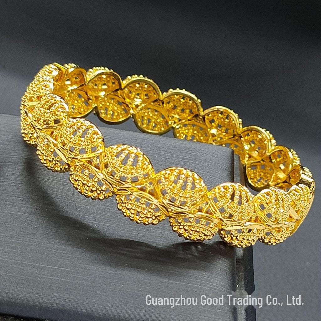 24K Gold-Plated Bollywood Bride Bracelet: Women's Bridal Jewelry