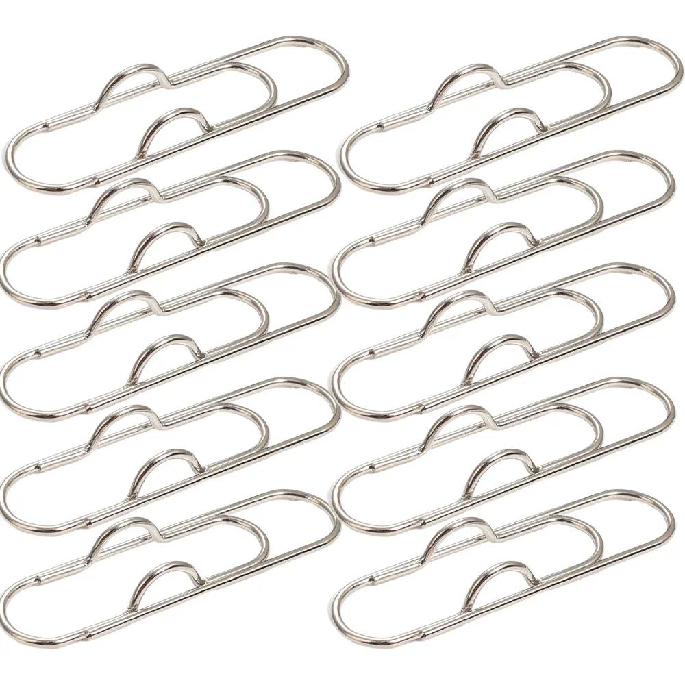 10-1Pcs Metal Pen Holder Clips Portable Paper Fix Clips Journal Document Notebook Pictures Pin Pocket Student Office School Tool