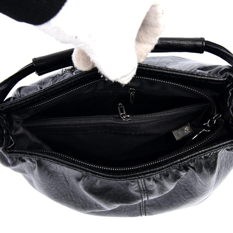 New Pu Soft Leather Spring Shoulder Messenger Bag Light Mobile Phone Change Bag Versatile Casual Mother Bucket Bag