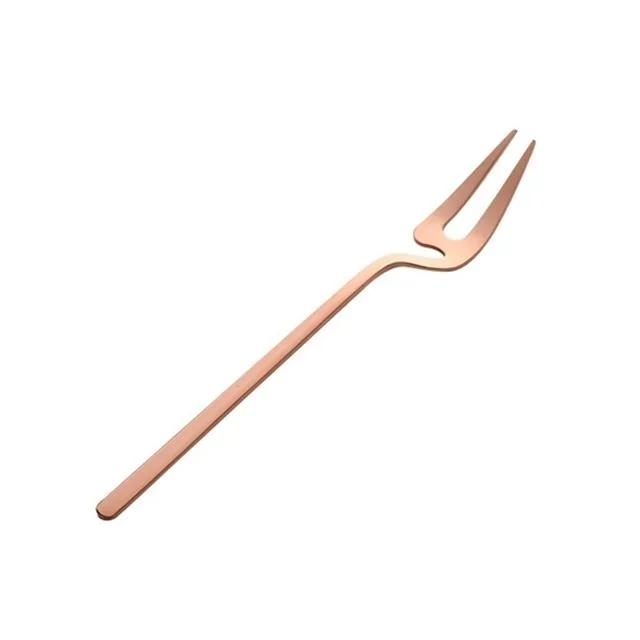 1 Pcs Solid Color Stainless Steel Fruit Forks Small Size Pickle Forks Cocktail Salad Cake Forks Tableware Banquet Party Supplies