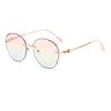 New anti-blue light, girls' trend fashion flat glasses, oval face frame fashion sunglasses sunglasses