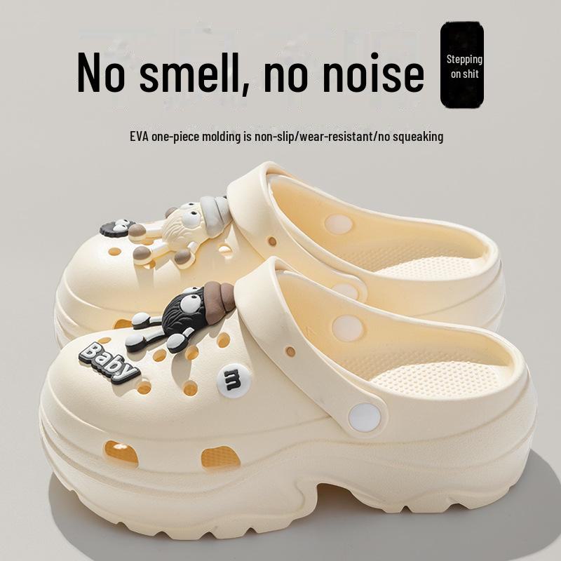 

Женские нескользящие сандалии из ЭВА на толстой подошве 2024 г.: Пляжная обувь с защитой от запаха для летнего ношения на открытом воздухе 40-41