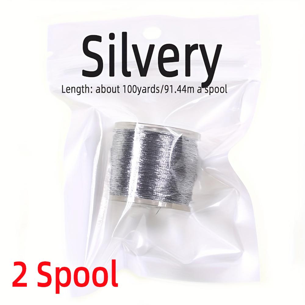 

2 котушки для вудки. Металева нитконаправляюча кільце. Фіксуюча волосінь. Нейлонові волокна. Джиг. Гачок. Волосінь для ремонту вудки.