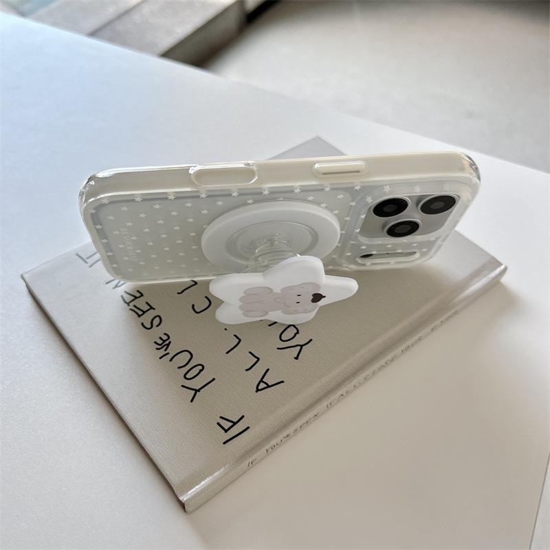Japanese-Korean Star Cat Magnetic Holder for iPhone 17/16 Pro Max/15/14 Phone Case, New Model