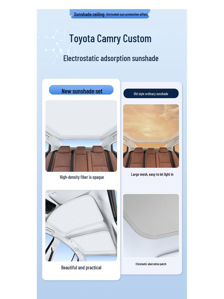 Toyota Camry Sunroof Silicone Electrostatic Sunshade