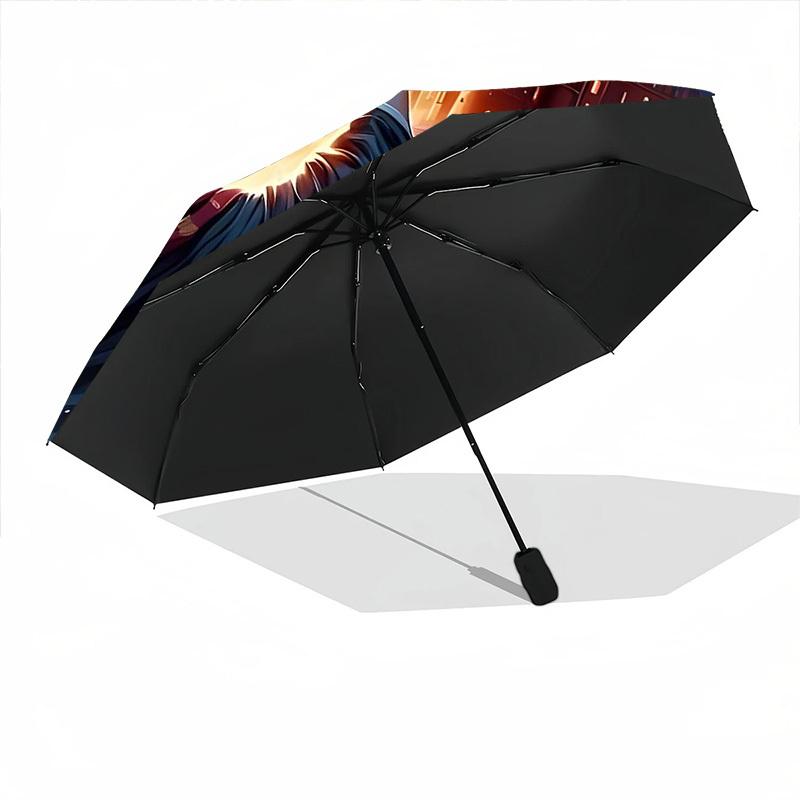 1PC Hogwarts Wizardry Automatic Folding Umbrella - Compact 8-Rib Design, Durable Plastic & Iron,  F010603