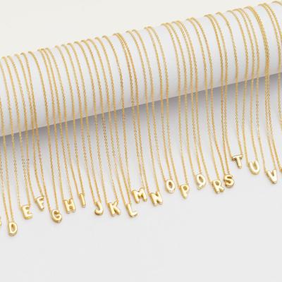 Stylish Metal Tiny Alphabet Initial Gold Color Chains Necklace Non Tarnish Waterproof Letters Women Choker Birthday Jewelry Gift