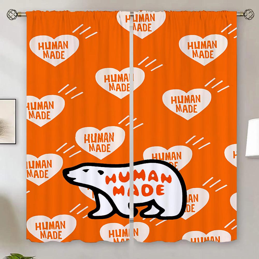 Human Made Elegant Room Curtains for Living Room Tulle in Kitchen Curtain Tiebacks Blinds Home Interior Curtains Salon 2 Pieces