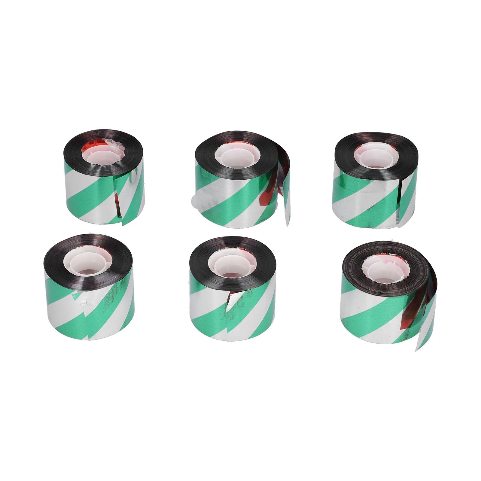 6PCS Bird Deterrent Reflective Scare Ribbon Bird Repellent Scare Tape for Orchard Supplies Silver Red  Silver Green