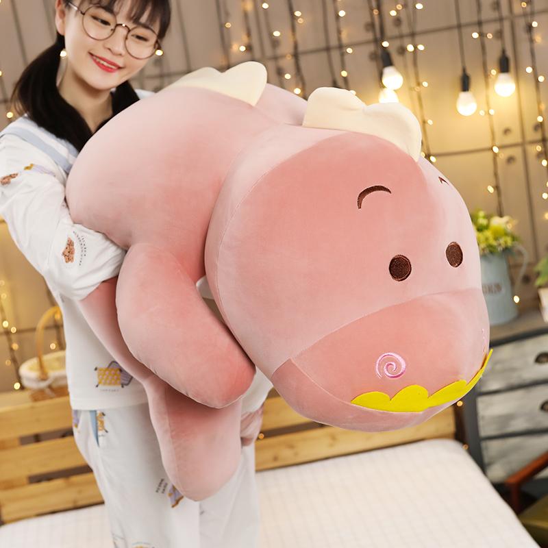 60/90/120CM Cartoon Tier Dinosaurier Plüsch Kissen CushionToys Gefüllte Weiche Lange Schlaf Puppen Kinder Geburtstag Geschenk