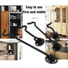 2pcs Black Crescent window lock Cabin Hooks Eye Latch Stainless Steel safety switch 3/4/6/8/10/12/14/16inch Holder with screws