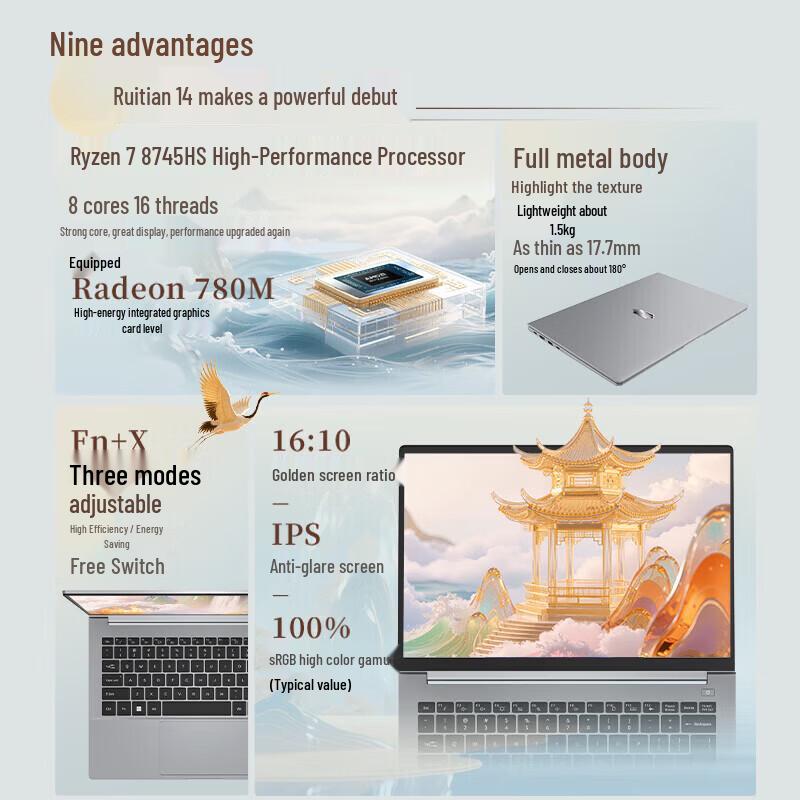 Lenovo ThinkBook 14+ 2025 Ryzen Edition Laptop (CN version)