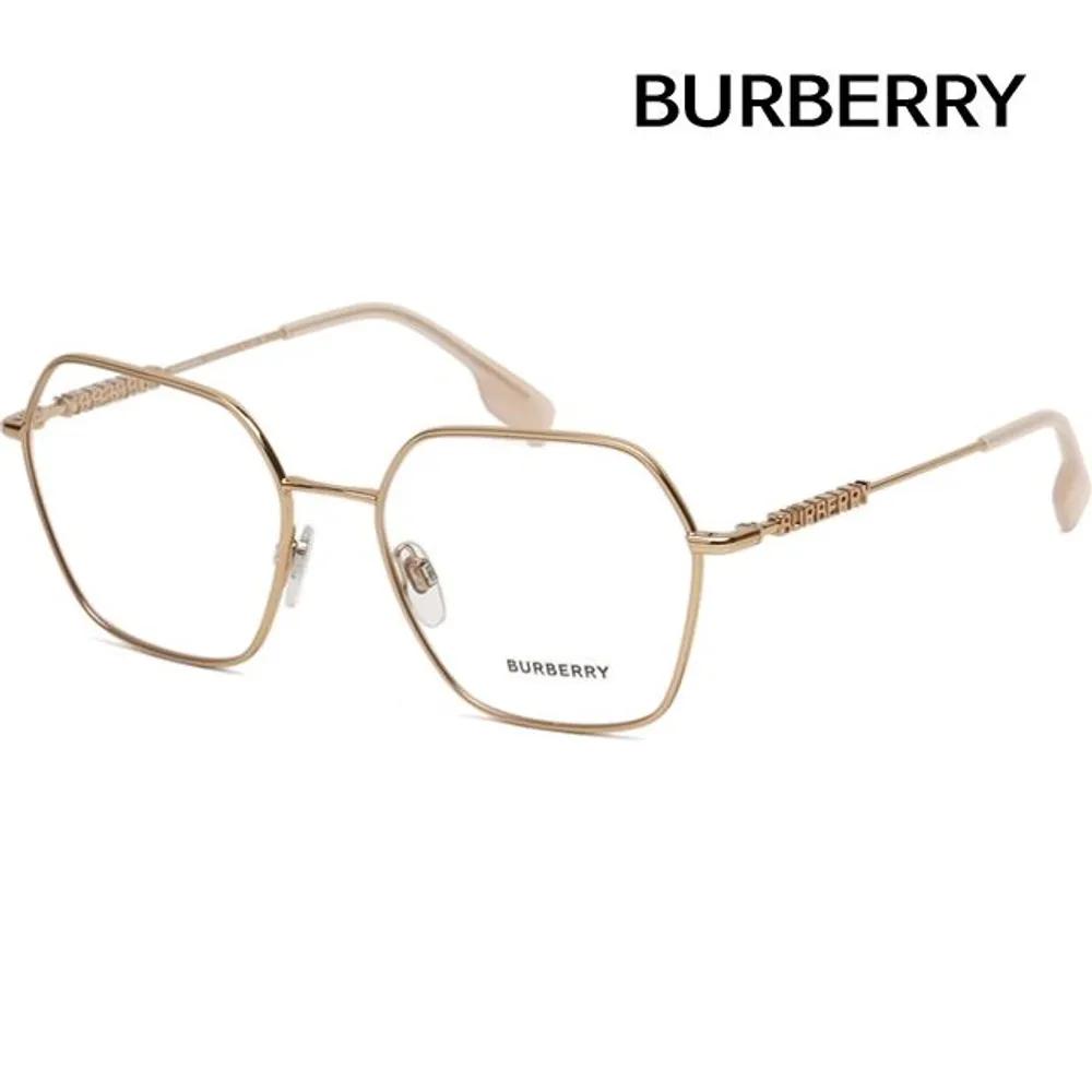

Burberry Eyeglass Frames BE1381 1337 Polygonal Fashion Lightweight Daily Gold Frame