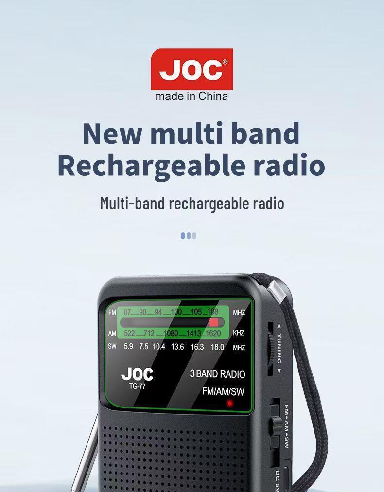 2024 Retro-Style Rechargeable Full Band Mini Radio for Seniors