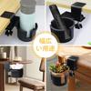 Desk Drink Holder, Cup Holder, Clamp-on Design, 180-Degree Rotating Storage, Easy Installation, Space-Saving, Table Storage, Under-Desk Storage, Black