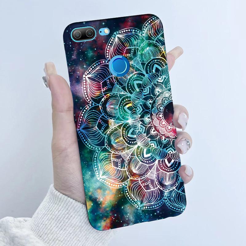 For Honor 9 Lite LLD-L21 LLD-L31 Phone Case Flower Girl Design Soft Silicone TPU Back Housing for Honor 9 STF-L09 STF-AL10 Cover