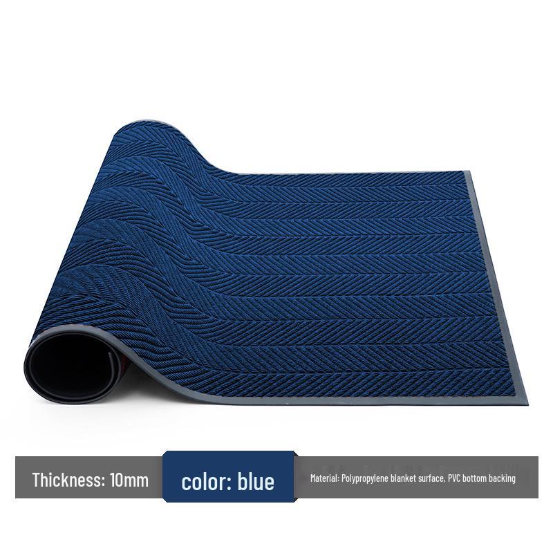 Gray Anti-Slip Commercial Entrance Mat: Wear-Resistant, Thickened Welcome Mat for Entry Doors