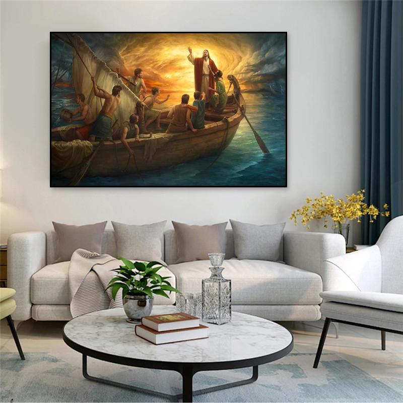Jesus Series Christ Religious Faith Canvas Paintings Posters and Prints Wall Art Pictures for Living Room Home Decor