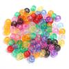 200pcs/lot Colored Acrylic Big Hole Beads For Jewelry Making Loose Spaced Round Bead DIY Bracelet Necklace Accessories Wholesale