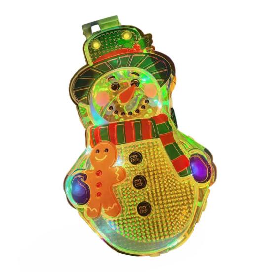 Battery Powered LED Festival Lights Light Up Christmas Ornament, Lighted Santa Bell Sock Creative Tree Hanging Decor House Decoration for Tree,
