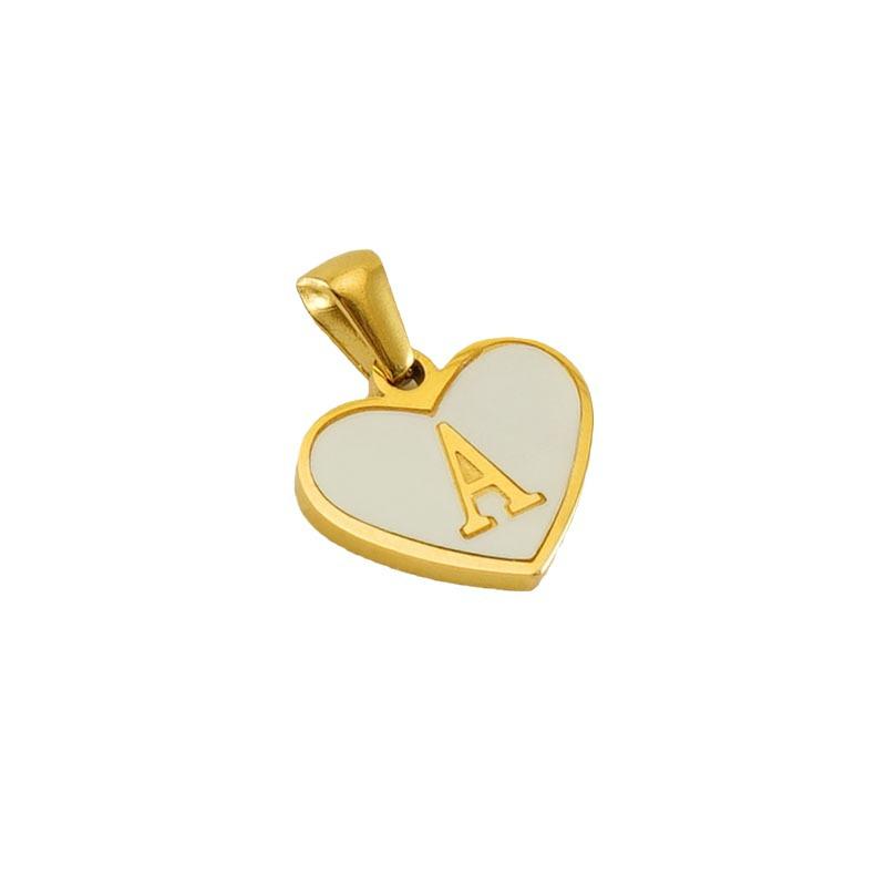 High-Quality Stainless Steel Heart Letter Pendant Necklace - Trendy Ins Style Clavicle Chain