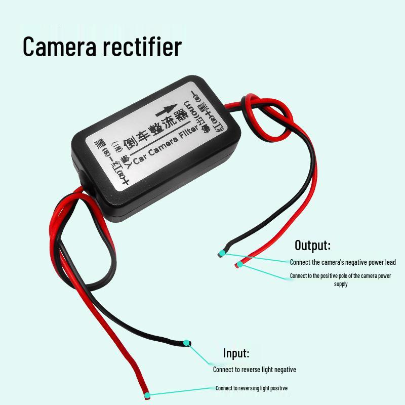 Compatible with German and American Relays: Reversing Camera Rectifier, Voltage Regulator, and Rearview Anti-interference for Car Navigation.