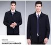 Men's High-End Wool Plaid Jacket - Lapel Top for Middle-Aged Dads, Spring/Autumn Casual Outerwear