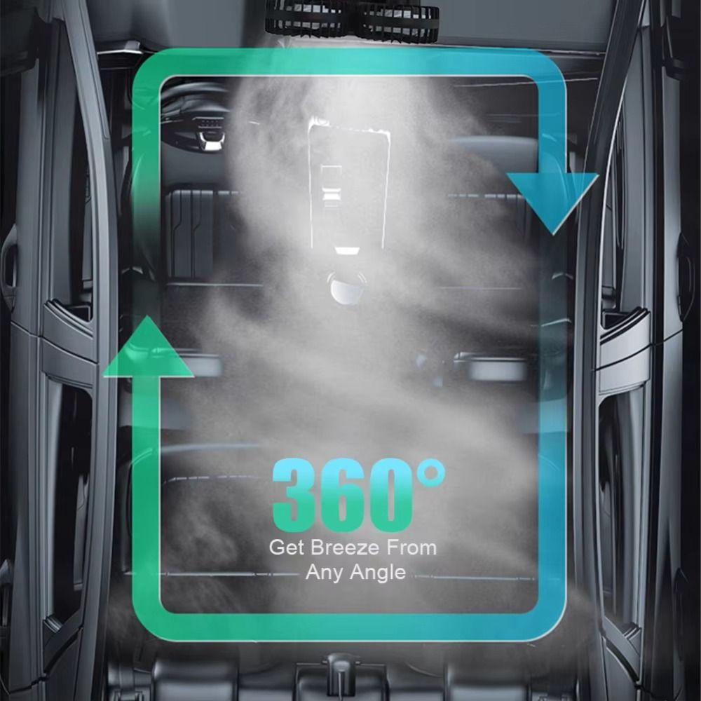 12V 24V Double-head Fan USB Charging Car Cooling Fan Universal Car Air Outlet Fan  Home Cooler