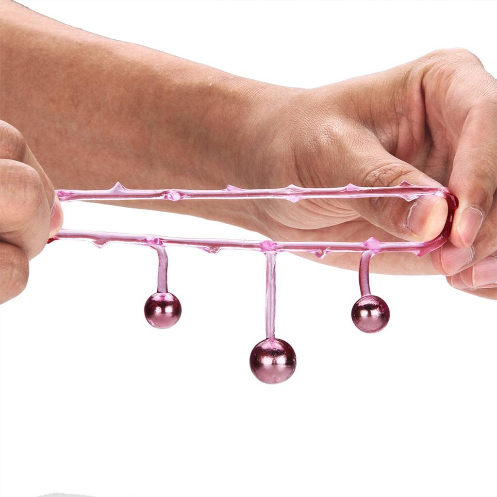 Penisring, Sexspielzeug für Erwachsene, lustiger Männer-Verzögerungsring ohne Batteriesperre, feiner Ring, drei Kugeln, aufregend