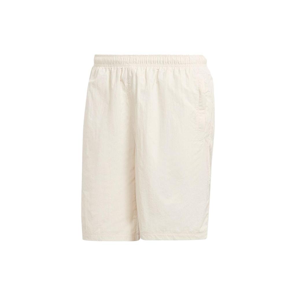 Adidas Plain Elastic Waist Straight Shorts Men Bottoms Beige IC8411