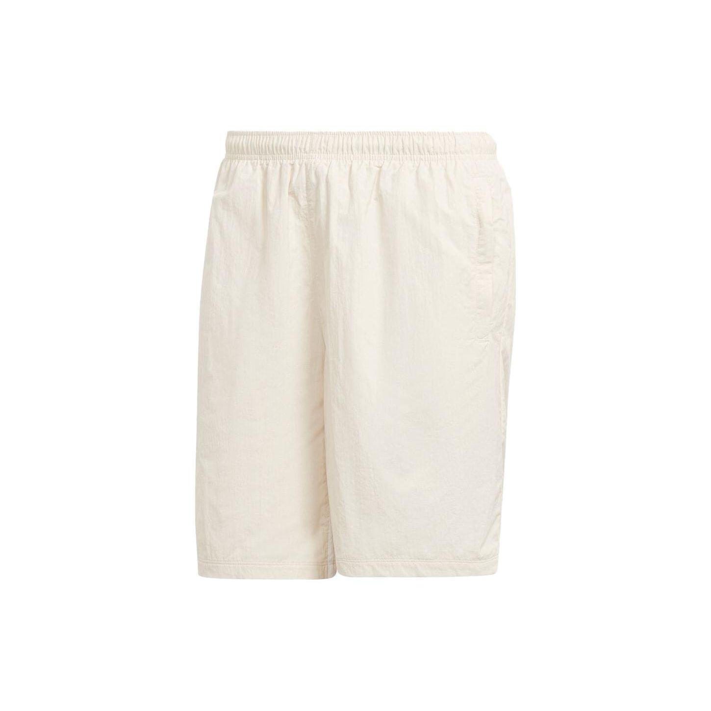 

Adidas Plain Elastic Waist Straight Shorts Men Bottoms Beige IC8411 M