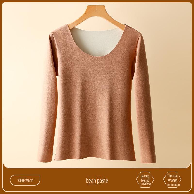 German Velvet Seamless Thermal Top & Pants Set for Autumn/Winter