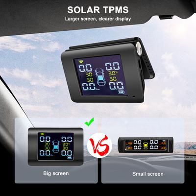 Solar TPMS Αισθητήρας πίεσης ελαστικών αυτοκινήτου Σύστημα παρακολούθησης πίεσης ελαστικών Παρακολούθηση θερμοκρασίας Αυτόματος συναγερμός ασφαλείας TMPS