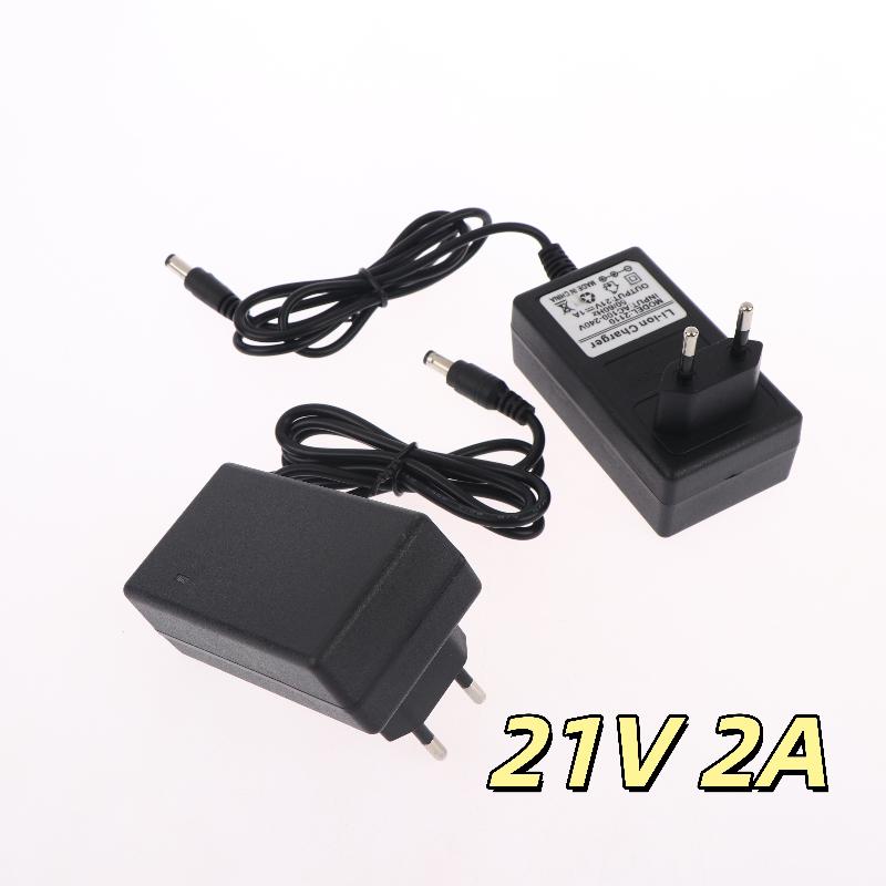 1Pcs 21V Lithium Battery Charger Smart Identification 1A 2A EU Plug Adapter for 18V Outdoor Power Tools