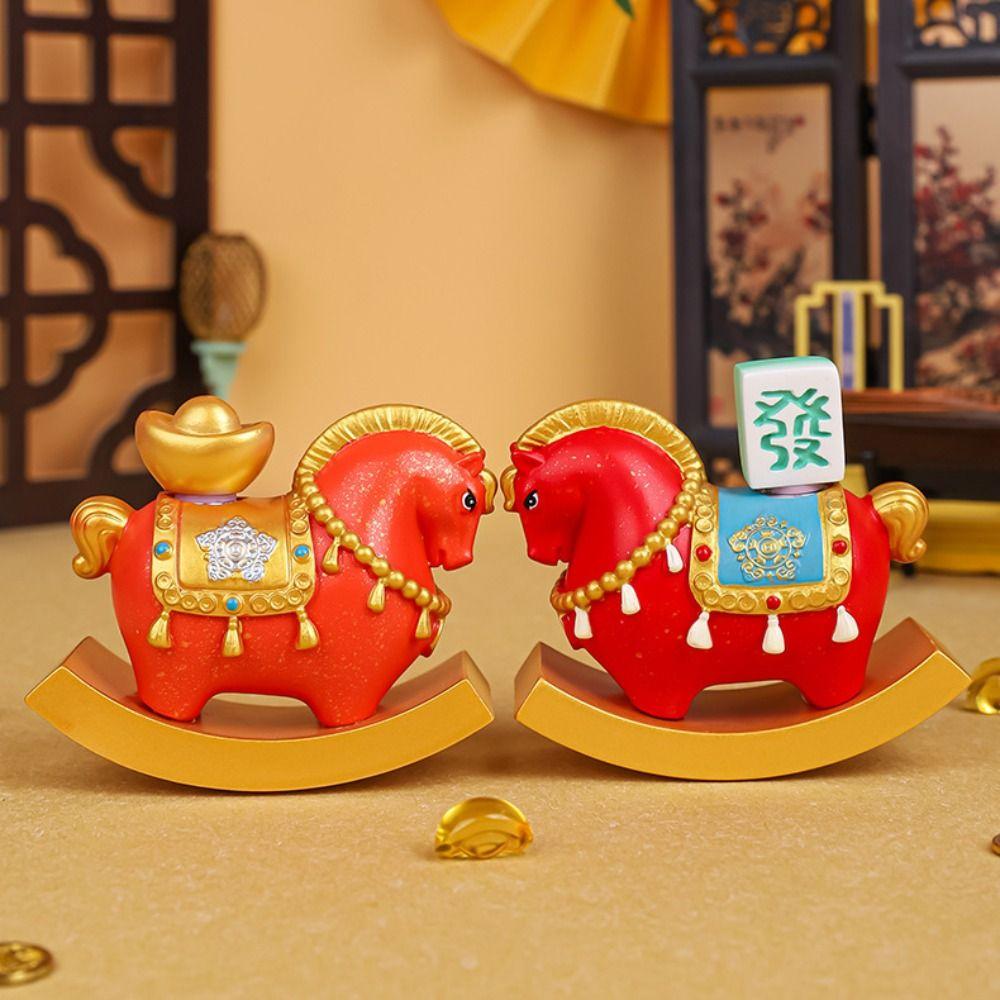 Rășină Cal Miniatură Stil Chinezesc Zodia Cal Ornamente Ornament de Birou Decor Birou