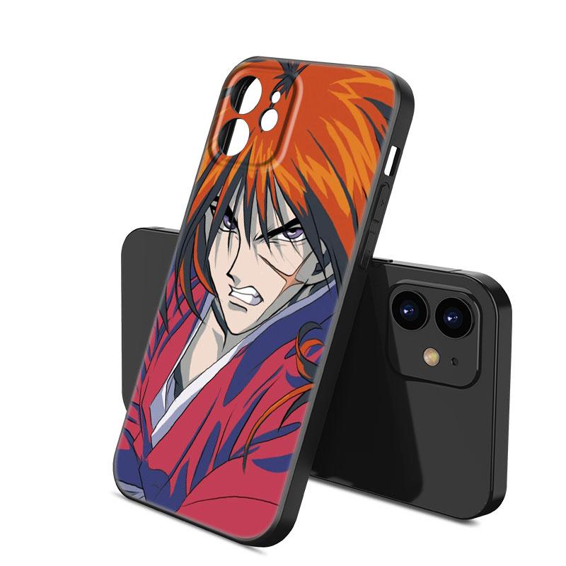 Rurouni Kenshin Anime Phone Case For Apple iPhone 12 13 Mini 11 14 15 Pro Max 7 8 Plus X XR XS SE 2020 2022 Black Silicone Case