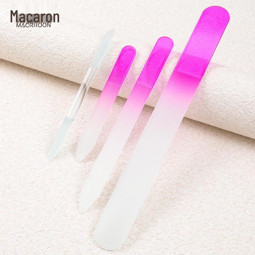 Lime à ongles et tampon double face en cristal bleu nano - Outil de manucure à grain fin