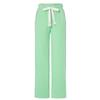 MO&Co. Women's Heart Logo Drawstring Slit Wide-Leg Sweatpants