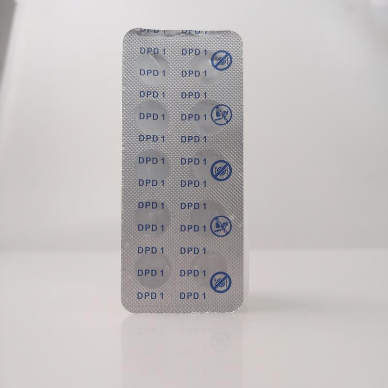 100PCS Water Chlorine Test Tablets Fast DPD1 Chlorine Test Piece Visual High Range Free Chlorine Testing Tablets For PoolWater