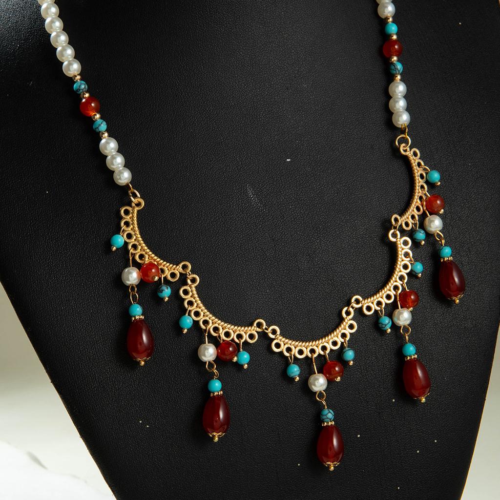 Accessoires, nouveau collier gemme nationale chinoise, collier perle design de niche