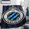 1Pc Club Brugge K V Print Flannel Blanket, High quality Comfortable for All Seasons, Home Decor, Warmth and Comfort, Perfect for Christmas Gifts